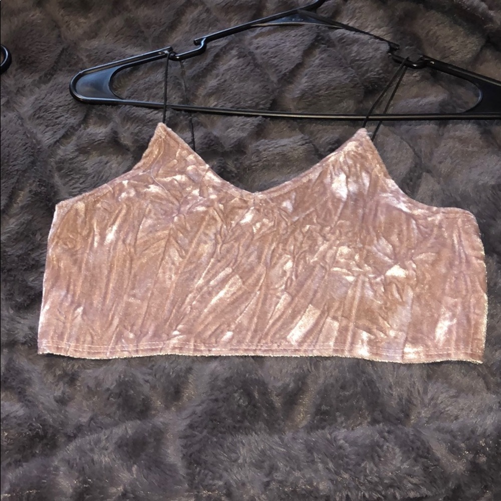 Velvet crop top